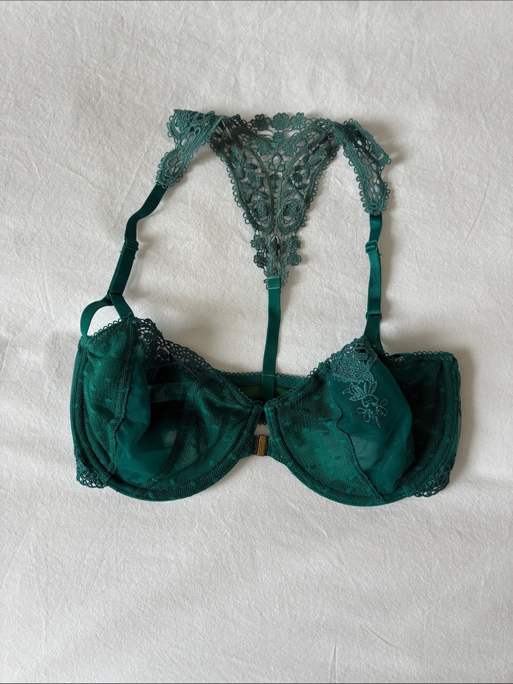 Pretty Free people intimately emerald green bra